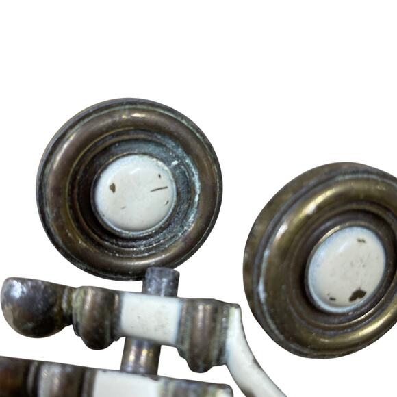 Vintage Brass Door / Drawer Pulls Knobs Set of 8 Good Used Condition - Picture 4 of 5